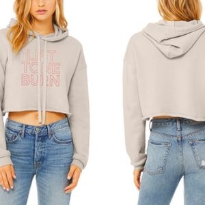 Pure Barre Lift Tone Burn Hoodie in Heather Dust M